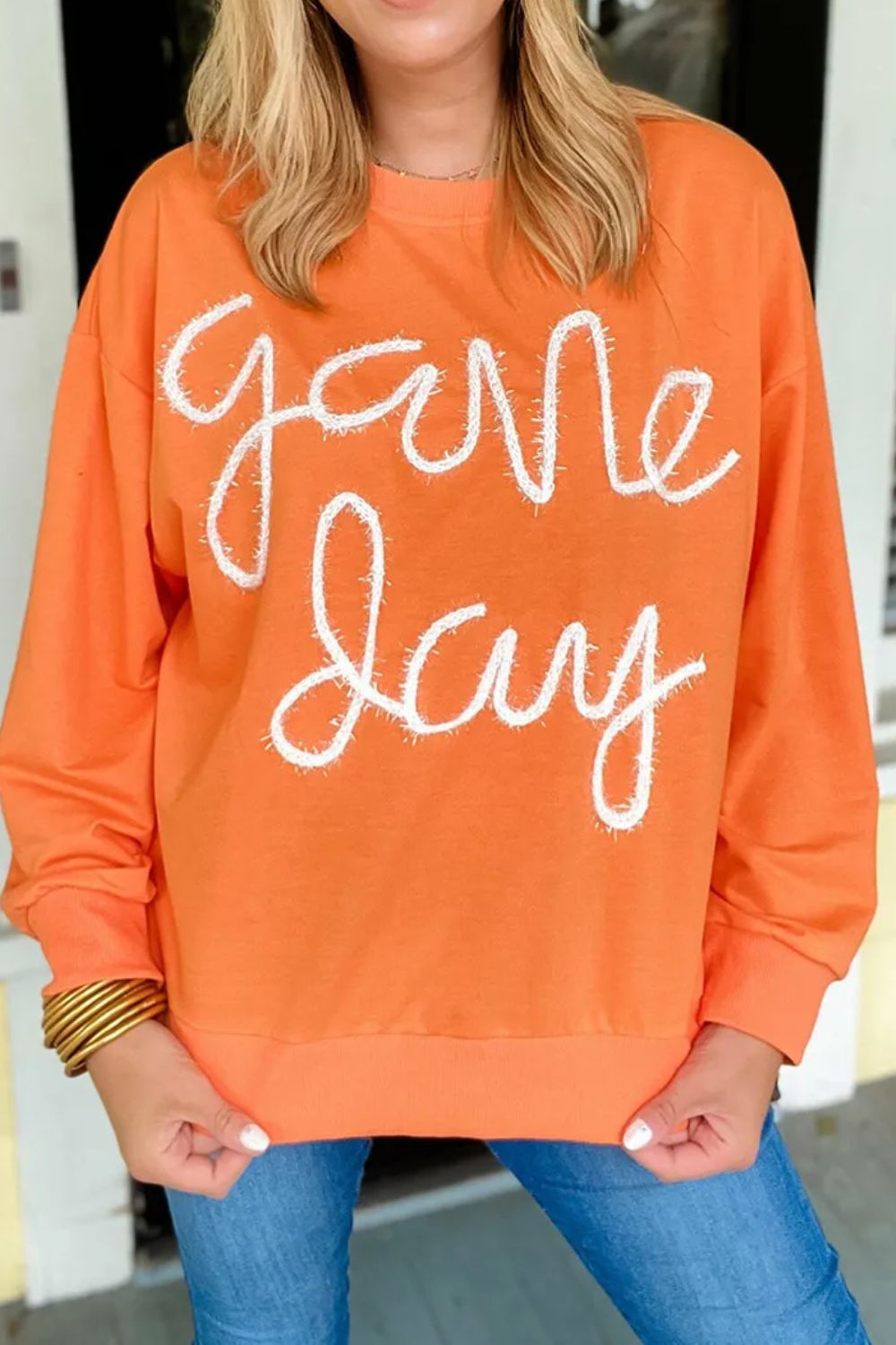 Round Neck Long Sleeve Sweatshirt