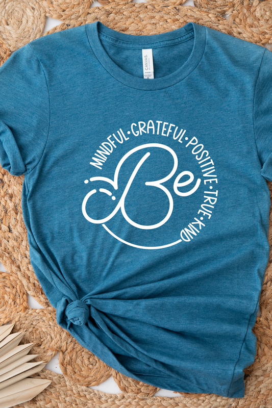 BE KIND POSITIVES VIBES TEE(BELLA CANVAS)