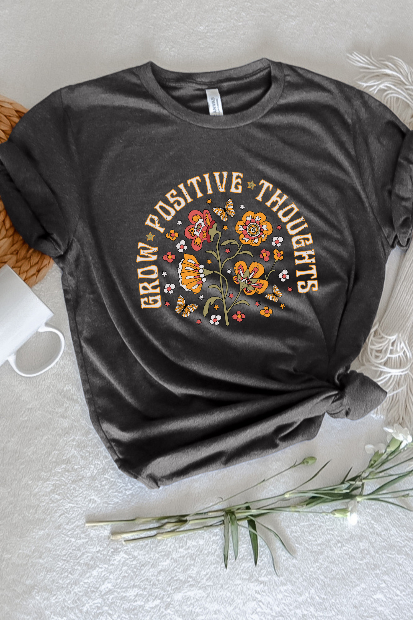 GROW POSITIVE THOUGHTS TEE(BELLA CANVAS)