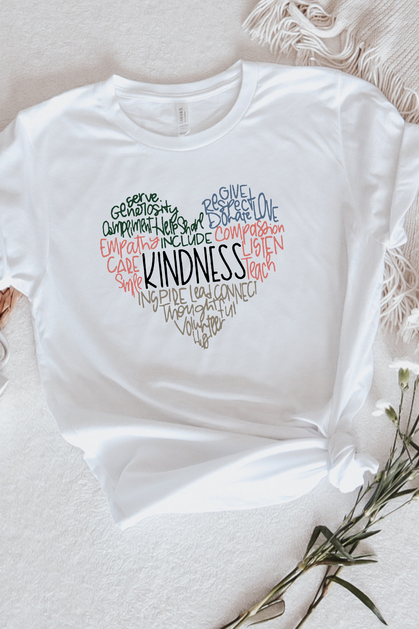 KINDNESS HEART TEE(BELLA CANVAS)