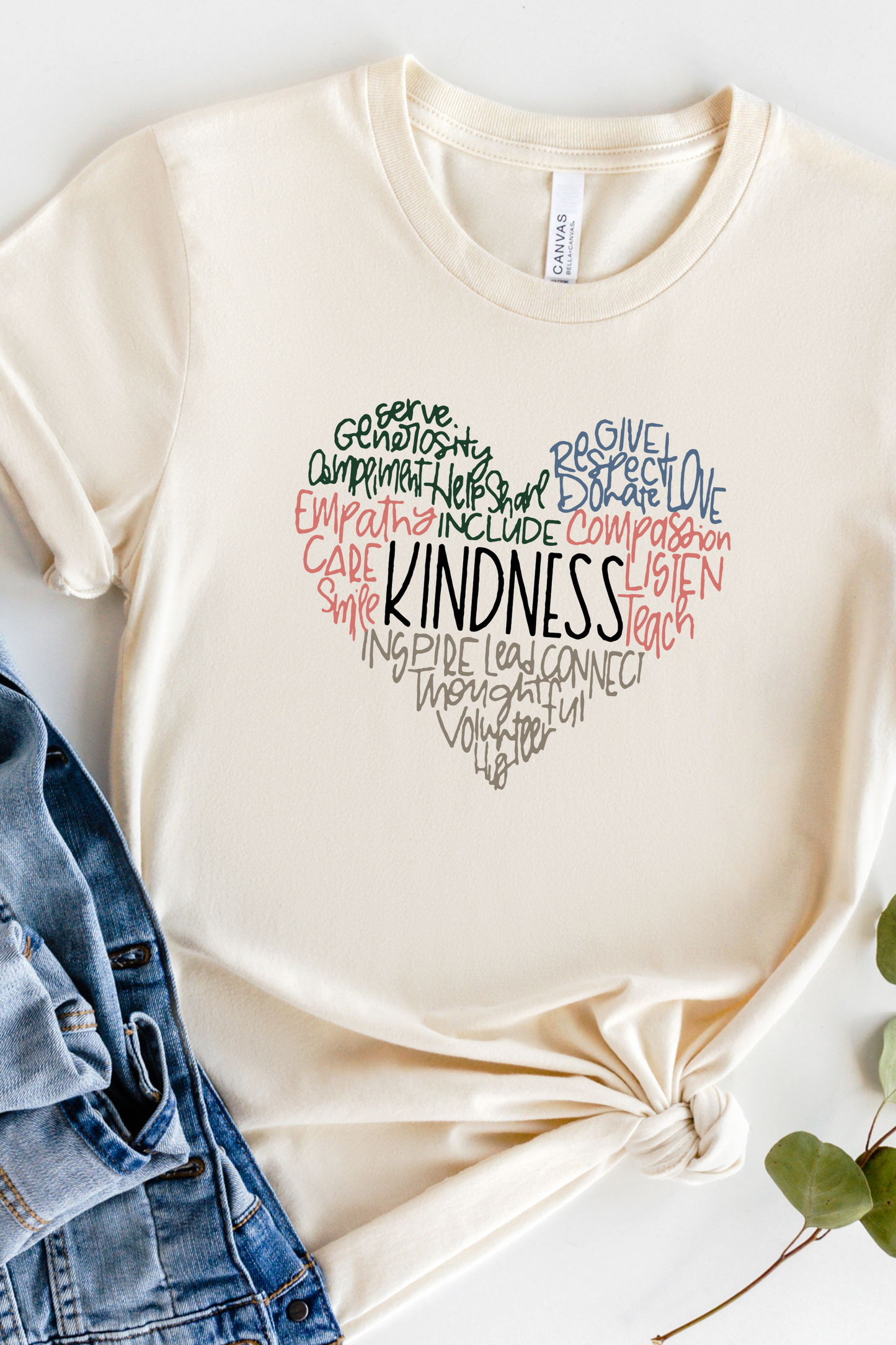 KINDNESS HEART TEE(BELLA CANVAS)